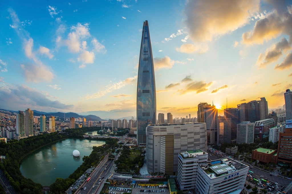 Lotte World Tower skylines Seoul